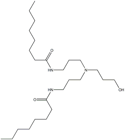 N,N'-[3-Hydroxypropyliminobis(3,1-propanediyl)]bis(octanamide) Struktur