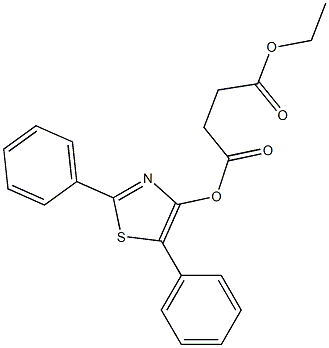 Succinic acid 1-ethyl 4-(2,5-diphenyl-4-thiazolyl) ester Struktur