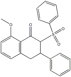 3,4-Dihydro-8-methoxy-2-phenylsulfonyl-3-phenylnaphthalen-1(2H)-one Struktur