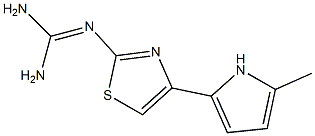 2-[[Amino(amino)methylene]amino]-4-(2-methyl-1H-pyrrol-5-yl)thiazole Struktur