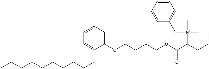 N,N-Dimethyl-N-benzyl-N-[1-[[4-(2-decylphenyloxy)butyl]oxycarbonyl]butyl]aminium Struktur