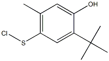 2-tert-Butyl-4-chlorothio-5-methylphenol Struktur