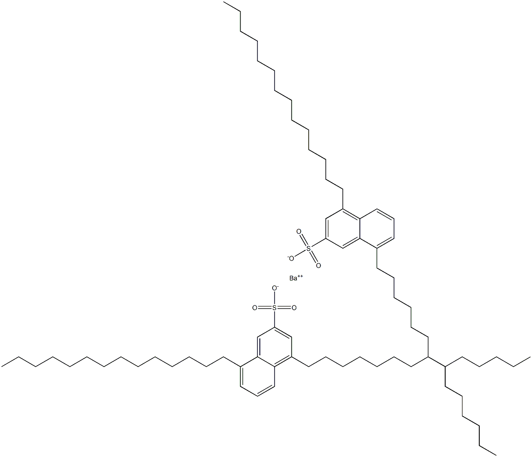 Bis(4,8-ditetradecyl-2-naphthalenesulfonic acid)barium salt Struktur