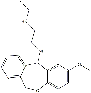 5,11-Dihydro-5-(2-ethylaminoethylamino)-7-methoxy[1]benzoxepino[3,4-b]pyridine Struktur