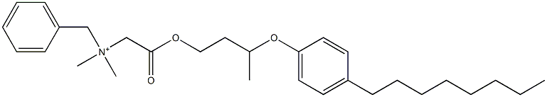 N,N-Dimethyl-N-benzyl-N-[[[3-(4-octylphenyloxy)butyl]oxycarbonyl]methyl]aminium Struktur