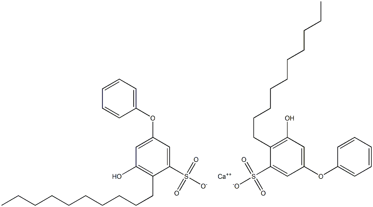 Bis(5-hydroxy-4-decyl[oxybisbenzene]-3-sulfonic acid)calcium salt Struktur