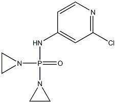 Bis(1-aziridinyl)[(2-chloro-4-pyridyl)amino]phosphine oxide Struktur