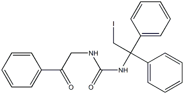 N-(2-Iodo-1,1-diphenylethyl)-N'-(phenylcarbonylmethyl)urea Struktur