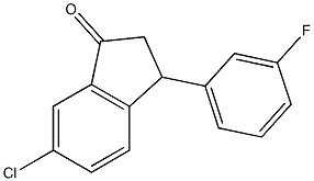 2,3-Dihydro-6-chloro-3-(3-fluorophenyl)-1H-inden-1-one Struktur