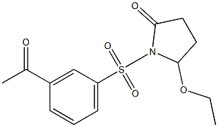 5-Ethoxy-1-[[3-acetylphenyl]sulfonyl]pyrrolidin-2-one Struktur