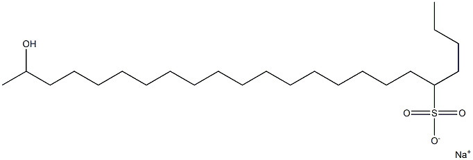 22-Hydroxytricosane-5-sulfonic acid sodium salt Struktur