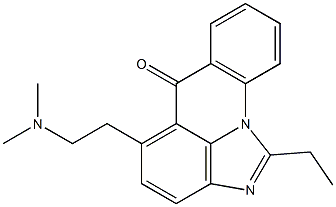 5-(2-Dimethylaminoethyl)-1-ethyl-6H-2,10b-diazaaceanthrylen-6-one Struktur