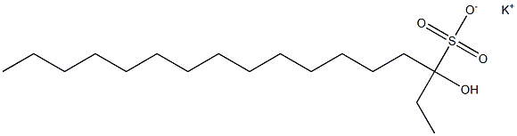 3-Hydroxyheptadecane-3-sulfonic acid potassium salt Struktur