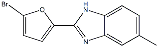 5-Methyl-2-(5-bromofuran-2-yl)-1H-benzimidazole Struktur