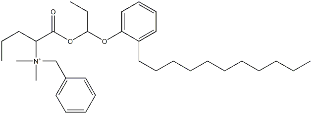 N,N-Dimethyl-N-benzyl-N-[1-[[1-(2-undecylphenyloxy)propyl]oxycarbonyl]butyl]aminium Struktur