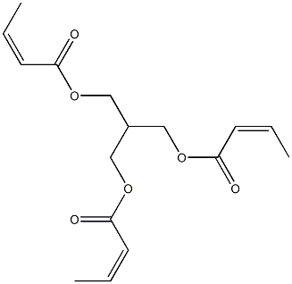 Bis[(Z)-2-butenoic acid]2-(isocrotonoyloxymethyl)propane-1,3-diyl ester Struktur