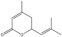 4-Methyl-5,6-dihydro-6-(2-methyl-1-propenyl)-2H-pyran-2-one Struktur