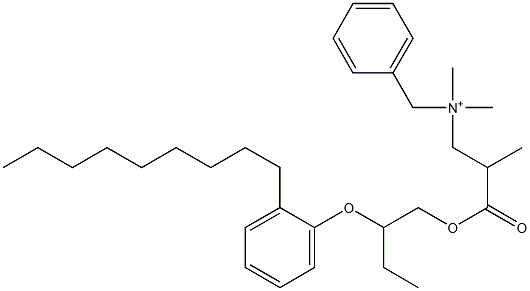 N,N-Dimethyl-N-benzyl-N-[2-[[2-(2-nonylphenyloxy)butyl]oxycarbonyl]propyl]aminium Struktur