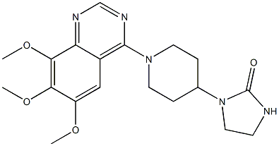 1-[1-(6,7,8-Trimethoxyquinazolin-4-yl)-4-piperidinyl]imidazolidin-2-one Struktur