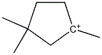 1,3,3-Trimethylcyclopentane-1-cation Struktur