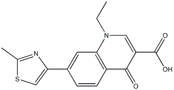 1,4-Dihydro-1-ethyl-4-oxo-7-[2-methylthiazol-4-yl]quinoline-3-carboxylic acid Struktur