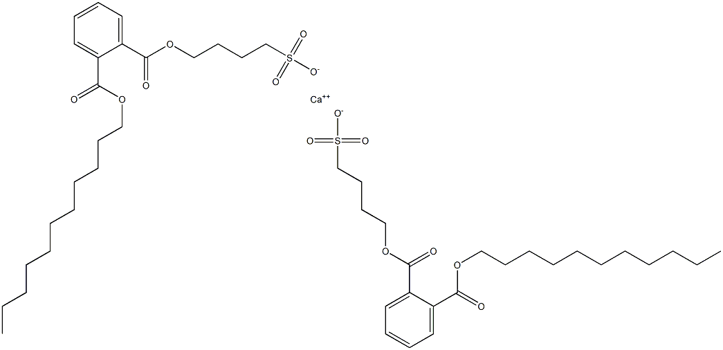 Bis[4-[(2-undecyloxycarbonylphenyl)carbonyloxy]butane-1-sulfonic acid]calcium salt Struktur