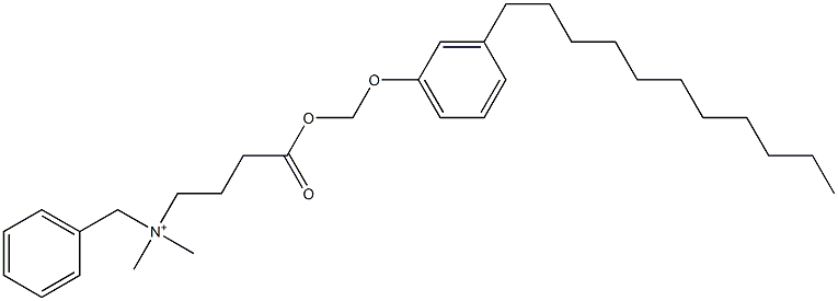 N,N-Dimethyl-N-benzyl-N-[3-[[(3-undecylphenyloxy)methyl]oxycarbonyl]propyl]aminium Struktur