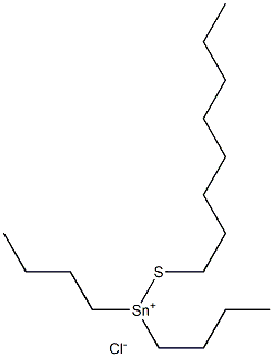 Dibutyl(octylthio)tin(IV) chloride Struktur