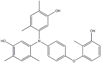 N,N-Bis(5-hydroxy-2,4-dimethylphenyl)-4-(3-hydroxy-2-methylphenoxy)benzenamine Struktur