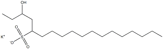 3-Hydroxyoctadecane-5-sulfonic acid potassium salt Struktur