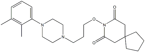 8-[3-[4-(2,3-Dimethylphenyl)-1-piperazinyl]propyloxy]-8-azaspiro[4.5]decane-7,9-dione Struktur