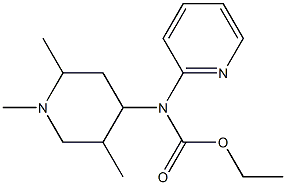 N-(2-Pyridinyl)-N-(1,2,5-trimethylpiperidin-4-yl)carbamic acid ethyl ester Struktur