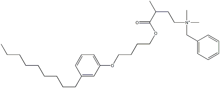 N,N-Dimethyl-N-benzyl-N-[3-[[4-(3-nonylphenyloxy)butyl]oxycarbonyl]butyl]aminium Struktur