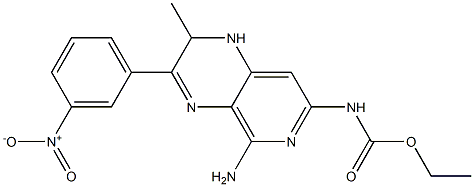 N-[(5-Amino-1,2-dihydro-2-methyl-3-(3-nitrophenyl)pyrido[3,4-b]pyrazin)-7-yl]carbamic acid ethyl ester Struktur