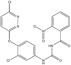 1-(2-Nitrobenzoyl)-3-[4-[(6-chloro-3-pyridazinyl)oxy]-3-chlorophenyl]urea Struktur