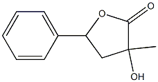 3-Hydroxy-3-methyl-5-phenyl-4,5-dihydrofuran-2(3H)-one Struktur