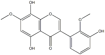 3',5,8-Trihydroxy-2',7-dimethoxyisoflavone Struktur