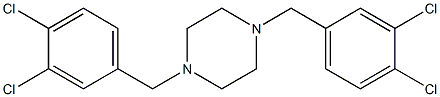 1,4-Bis(3,4-dichlorobenzyl)piperazine Struktur