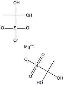 Bis(1,1-dihydroxyethane-1-sulfonic acid)magnesium salt Struktur