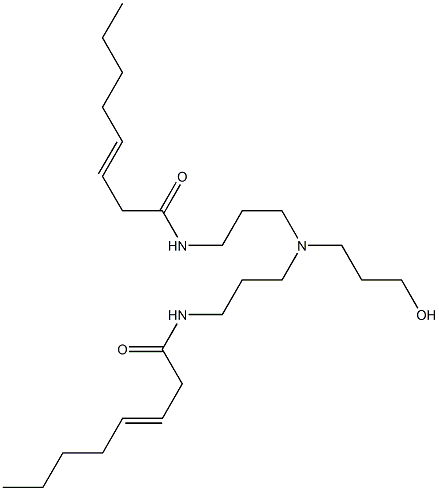 N,N'-[3-Hydroxypropyliminobis(3,1-propanediyl)]bis(3-octenamide) Struktur