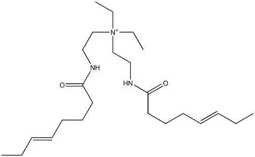 N,N-Diethyl-2-(5-octenoylamino)-N-[2-(5-octenoylamino)ethyl]ethanaminium Struktur