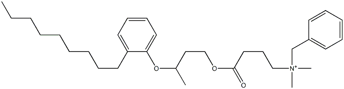 N,N-Dimethyl-N-benzyl-N-[3-[[3-(2-nonylphenyloxy)butyl]oxycarbonyl]propyl]aminium Struktur