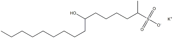 7-Hydroxyhexadecane-2-sulfonic acid potassium salt Struktur