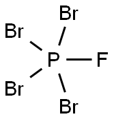 Tetrabromophosphorus fluoride Struktur