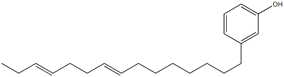 3-(8,12-Pentadecadienyl)phenol Struktur