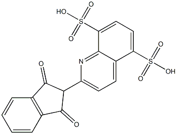 2-(1,3-Dioxoindan-2-yl)quinoline-5,8-disulfonic acid Struktur