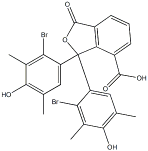 1,1-Bis(2-bromo-4-hydroxy-3,5-dimethylphenyl)-1,3-dihydro-3-oxoisobenzofuran-7-carboxylic acid Struktur