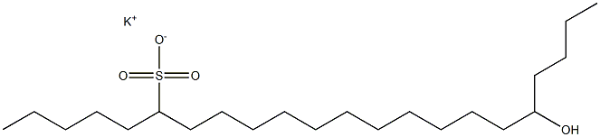 18-Hydroxydocosane-6-sulfonic acid potassium salt Struktur