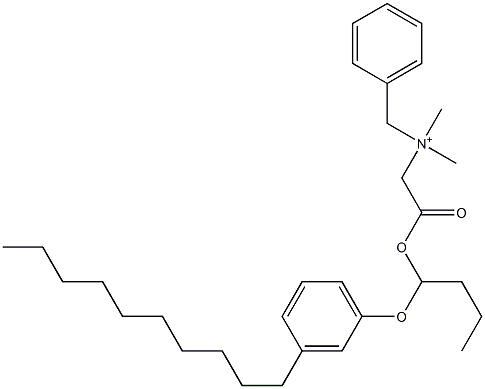 N,N-Dimethyl-N-benzyl-N-[[[1-(3-decylphenyloxy)butyl]oxycarbonyl]methyl]aminium Struktur