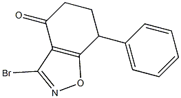 3-Bromo-4,5,6,7-tetrahydro-7-phenyl-1,2-benzisoxazol-4-one Struktur